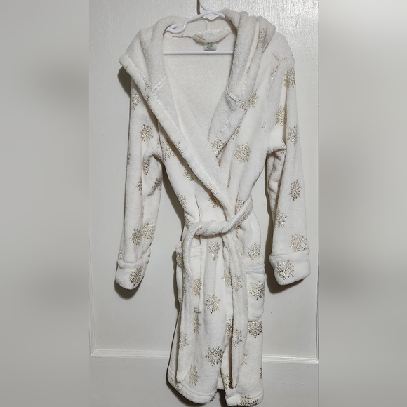 Kids Size Medium (8-10) Gold Snowflake DIP Brand Robe - Picture 2 of 8